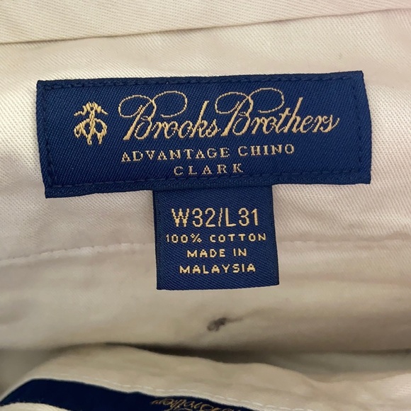 BROOKS BROTHERS ADV. TAN CLARK COTTON CHINO 32/31 - Picture 4 of 5